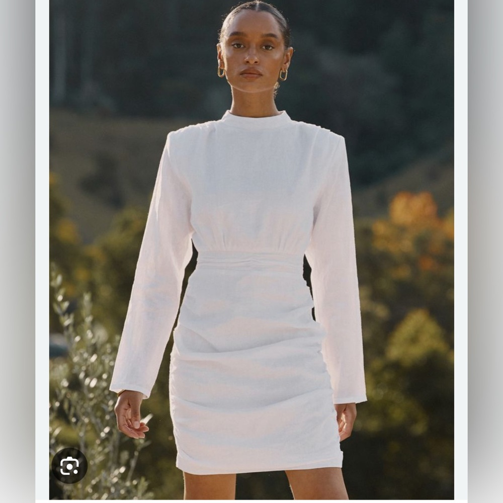 Dissh White Linen Dress